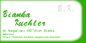 bianka kuchler business card